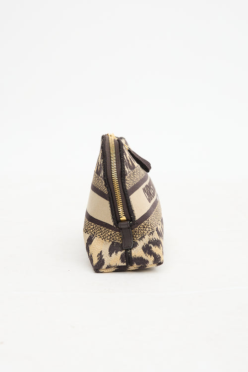 Dior 2022 Canvas Printed Cosmetic Pouch