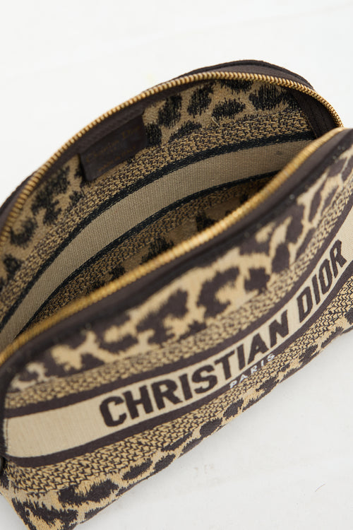 Dior 2022 Canvas Printed Cosmetic Pouch