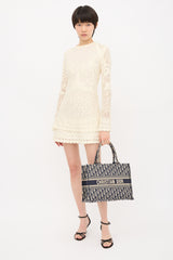 Dior 2022 Oblique Medium Book Tote Bag