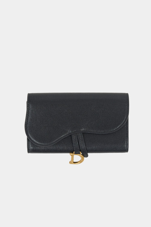 Dior 2022 Leather Saddle Long Wallet