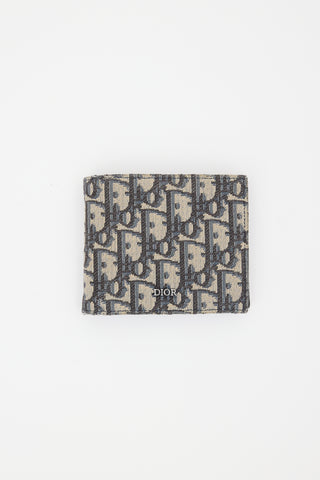 Dior 2022 Oblique Jacquard Bifold Wallet