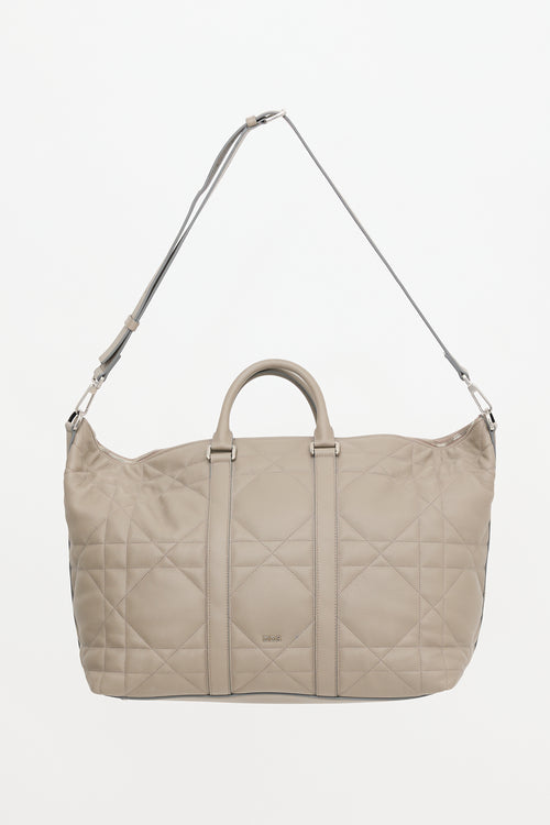 Dior 2024 Leather Maxi Cannage Weekender Bag