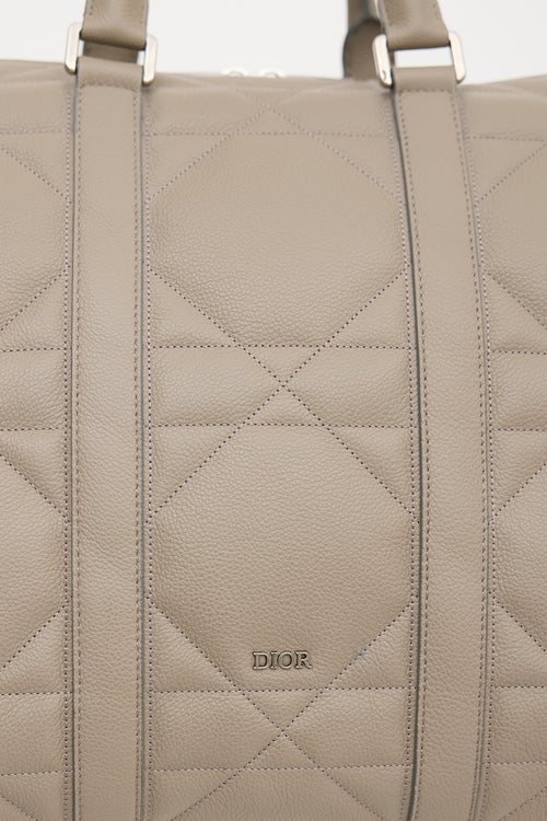 Dior 2024 Leather Maxi Cannage Weekender Bag