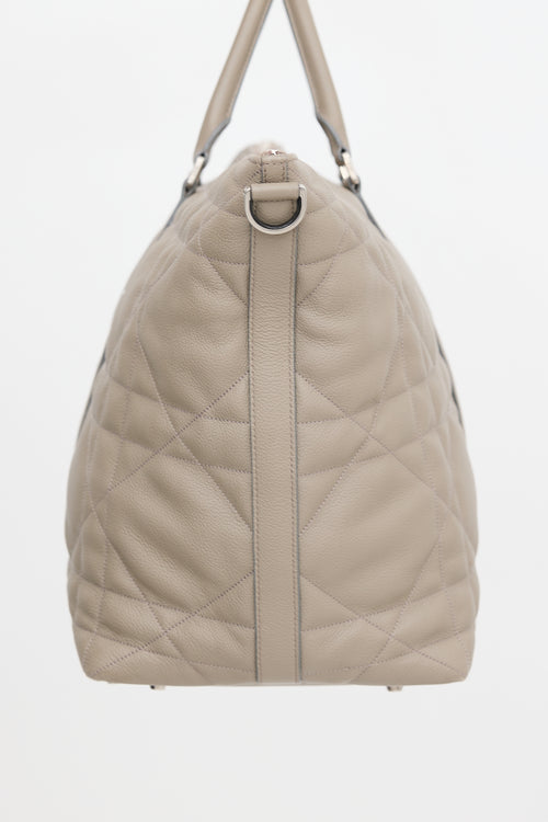 Dior 2024 Leather Maxi Cannage Weekender Bag