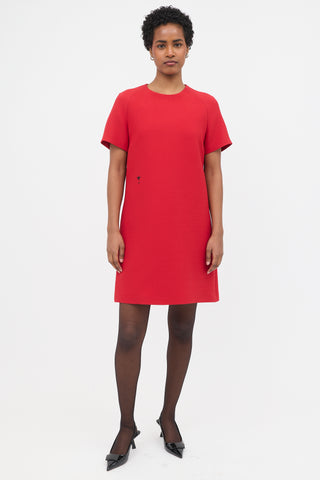 Dior Bee Embroidered Shift Dress