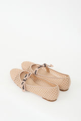 Dior Beige Mesh J'Adior Ballet Flat