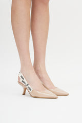 Dior Beige Patent J'Adior Slingback Pump