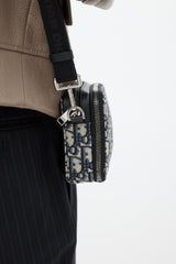 Dior Beige & Navy Oblique Crossbody Bag