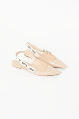 Dior Beige Patent J'Adior Slingback Flats