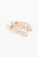 Dior Beige Patent J'Adior Slingback Flats