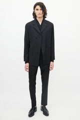 Dior Black Three Pocket Logo Lapel Blazer