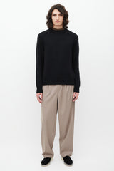 Dior Black & Brown Cashmere Layered Neck Sweater