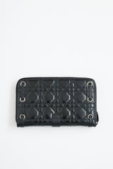 Dior Cannage Quilted Zip Wallet