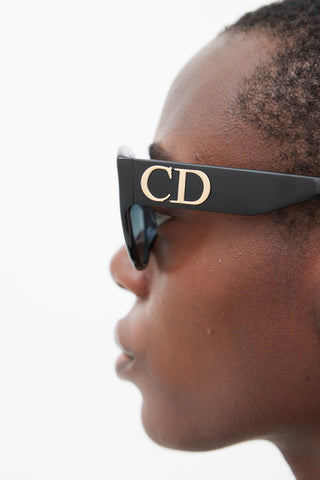 Dior Black Cat Eye 8071 Sunglasses