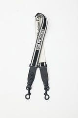 Dior Black & Cream Logo Canvas Shoulder Strap