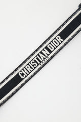 Dior Black & Cream Logo Canvas Shoulder Strap