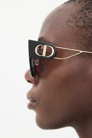 Dior Black & Gold 30Montaigne Sunglasses