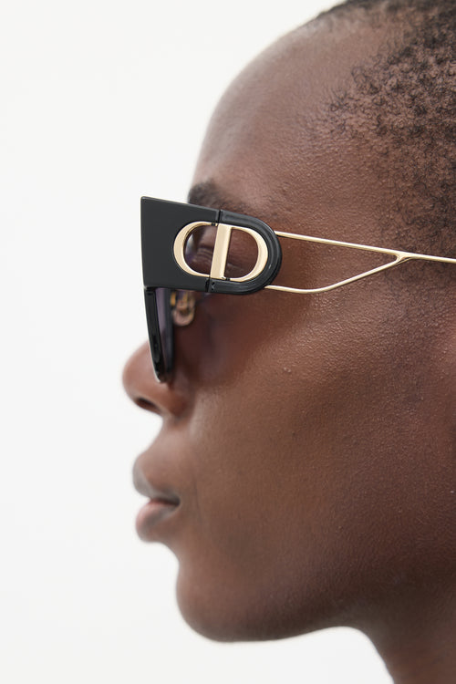 Dior Black & Gold 30Montaigne Sunglasses