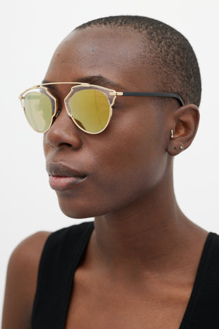 Dior Black & Gold DiorSoReal Sunglasses