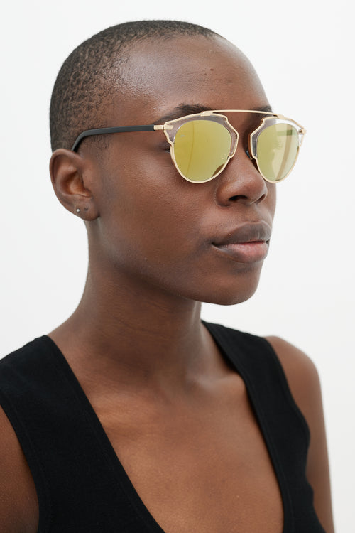 Dior Black & Gold DiorSoReal Sunglasses