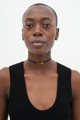 Dior Black & Gold J'Adior Choker Necklace