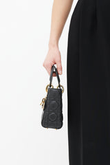 Dior Black & Gold Mini Lady Dior Bag