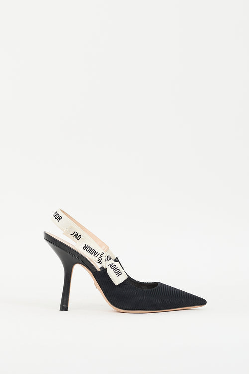 Dior Black & White J'Adior Slingback Pump