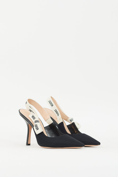 Dior Black & White J'Adior Slingback Pump