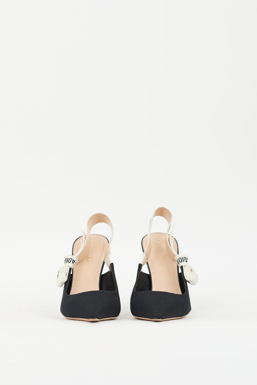 Dior Black & White J'Adior Slingback Pump