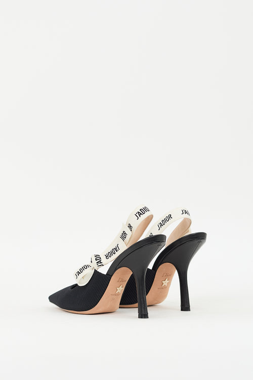 Dior Black & White J'Adior Slingback Pump