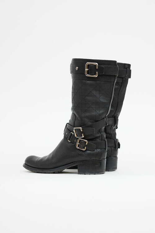 Dior Cannage Moto Boot