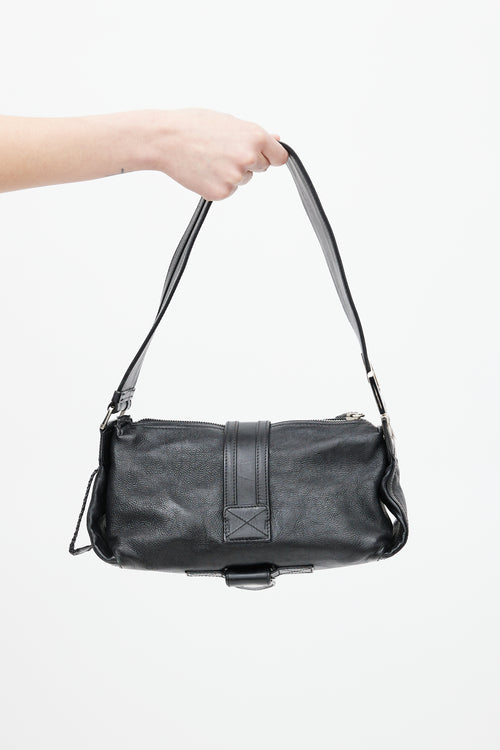 Dior Black Leather Flight Bag