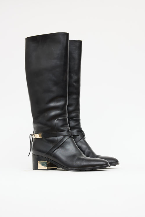 Dior Leather Heeled  Boot