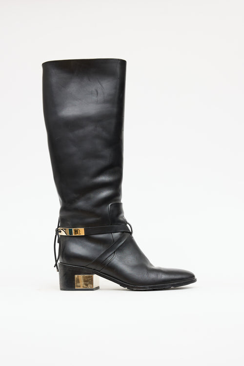 Dior Leather Heeled  Boot