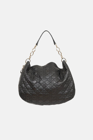 Dior Cannage Logo Charm Leather Bag