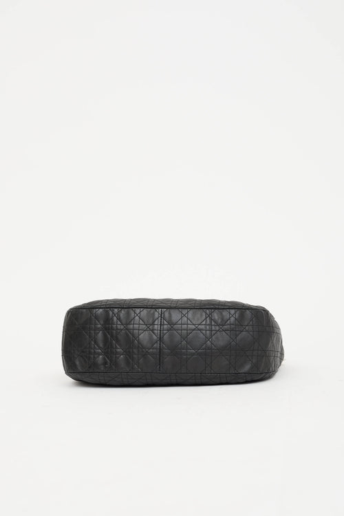 Dior Cannage Logo Charm Leather Bag