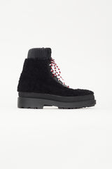 Dior Black Leather & Shearling Ankle Boot