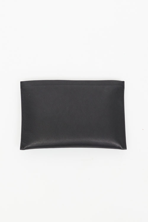 Dior Black Leather Vanity Jewellery Pouch