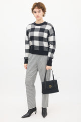 Dior Vintage Black Logo Monogram Bag
