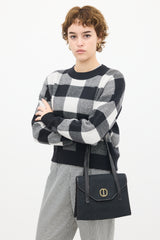 Dior Vintage Black Logo Monogram Bag