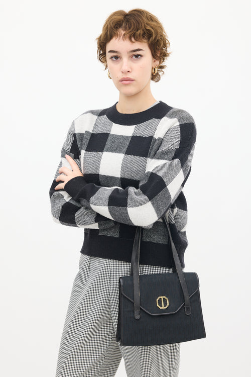 Dior Vintage Black Logo Monogram Bag