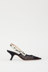 Dior Black & Multi Dots J'Adior Slingback Heel