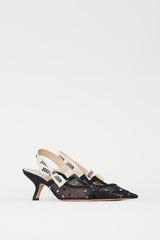 Dior Black & Multi Dots J'Adior Slingback Heel