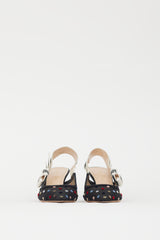 Dior Black & Multi Dots J'Adior Slingback Heel