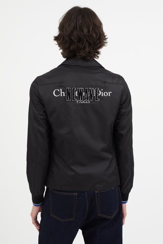 Dior Black Nylon New Wave Logo Jacket