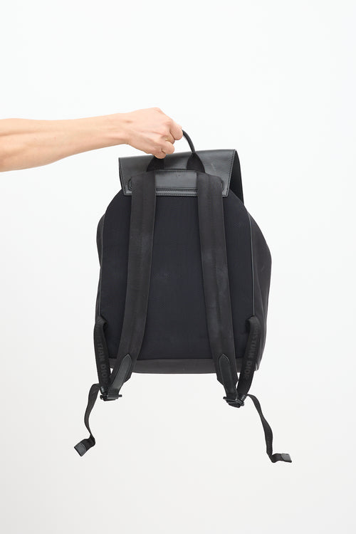 Dior Black Nylon Saddle Backpack