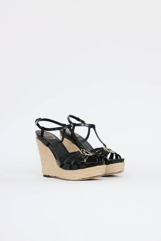 Dior Patent Espadrille Wedge