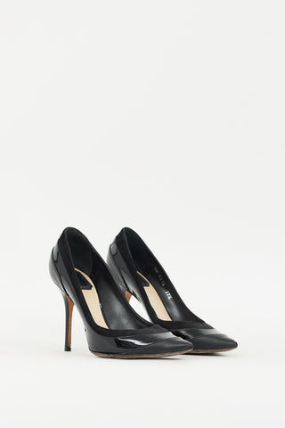 Dior Black Leather & Suede CD Logo Pump