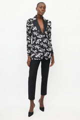 Dior Black & Pink Floral Blazer