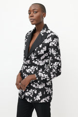 Dior Black & Pink Floral Blazer